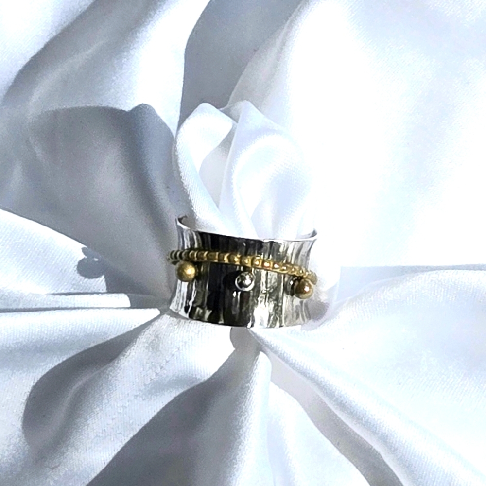 Sterling Silver Fidget Spinner Ring